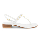 Sandaly Sapri are handmade luxury leather sandals with heels, made in Italy with premium Tuscan white nappa leather.